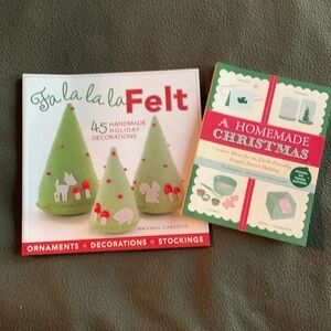 2 soft cover Christmas craft books. “Fa la la la Felt” & “A Homemade Christmas “